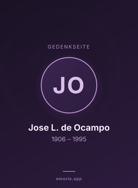 Gedenkportrait von Jose L. de Ocampo