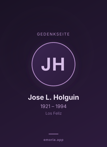 Gedenkportrait von Jose L. Holguin