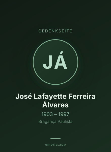 Gedenkportrait von José Lafayette Ferreira Álvares