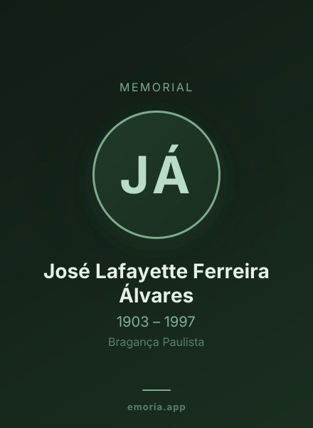 Memorial portrait of José Lafayette Ferreira Álvares