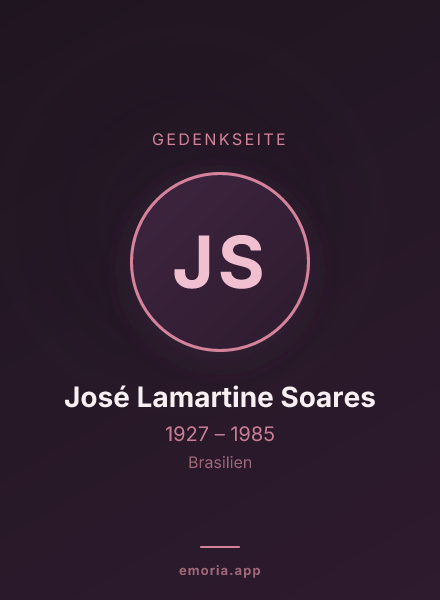 Gedenkportrait von José Lamartine Soares