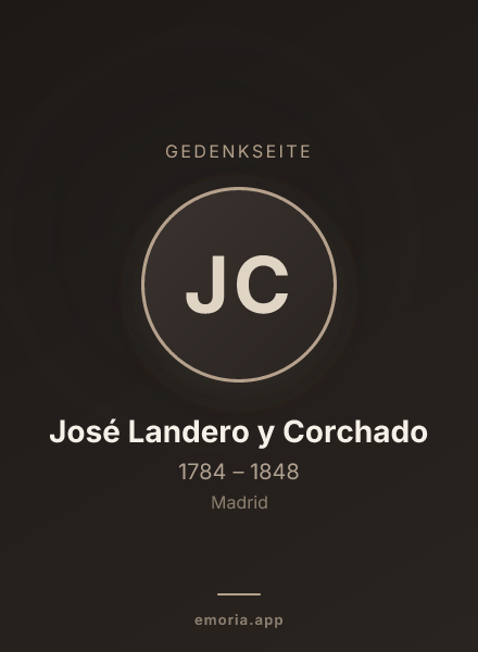 Gedenkportrait von José Landero y Corchado