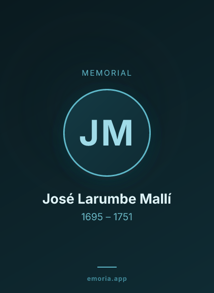 Memorial portrait of José Larumbe Mallí