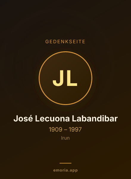 Gedenkportrait von José Lecuona Labandibar