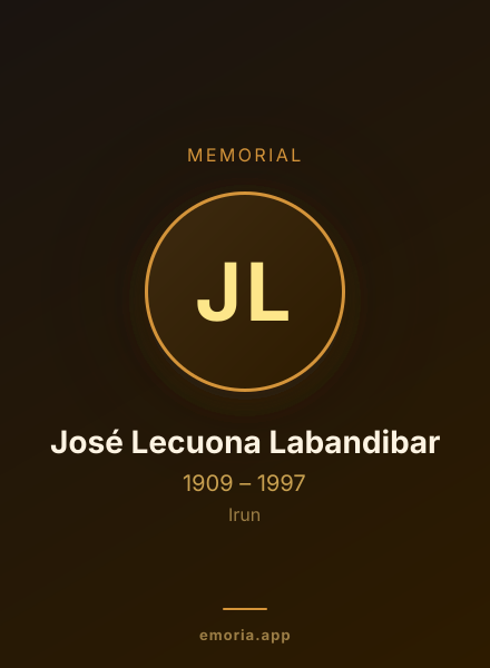 Memorial portrait of José Lecuona Labandibar