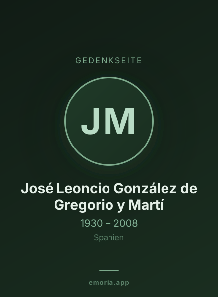 Gedenkportrait von José Leoncio González de Gregorio y Martí