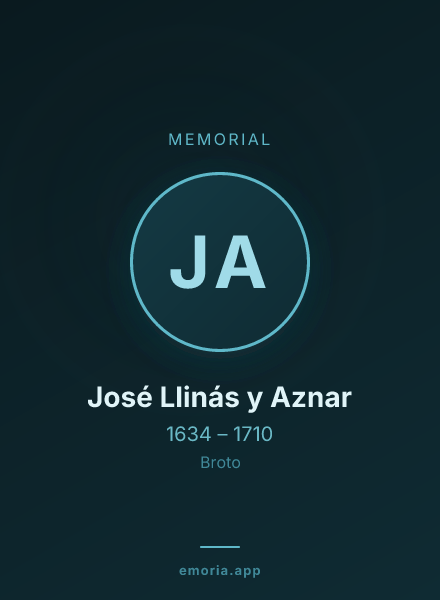 Memorial portrait of José Llinás y Aznar