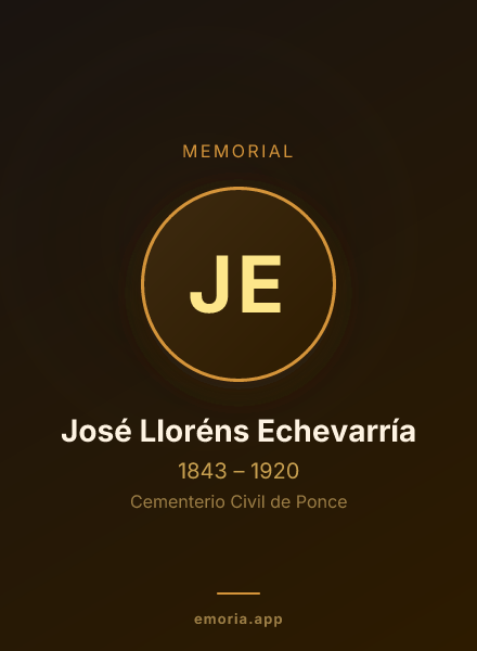 Memorial portrait of José Lloréns Echevarría