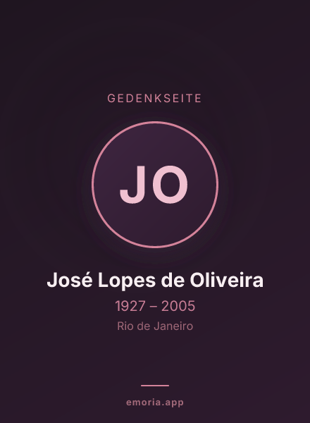 Gedenkportrait von José Lopes de Oliveira