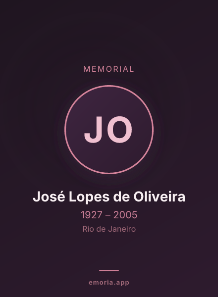 Memorial portrait of José Lopes de Oliveira
