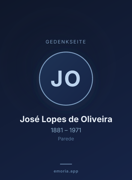 Gedenkportrait von José Lopes de Oliveira