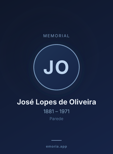 Memorial portrait of José Lopes de Oliveira