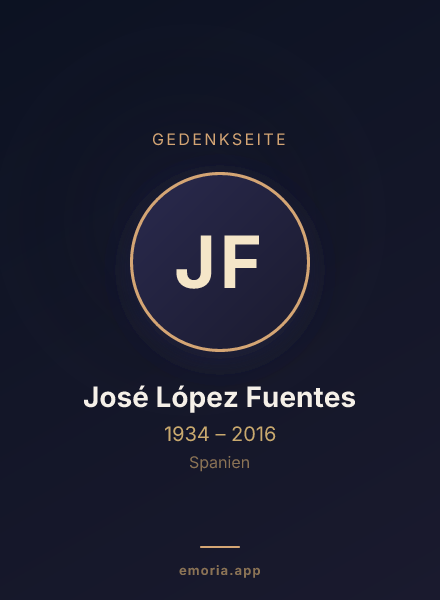 Gedenkportrait von José López Fuentes