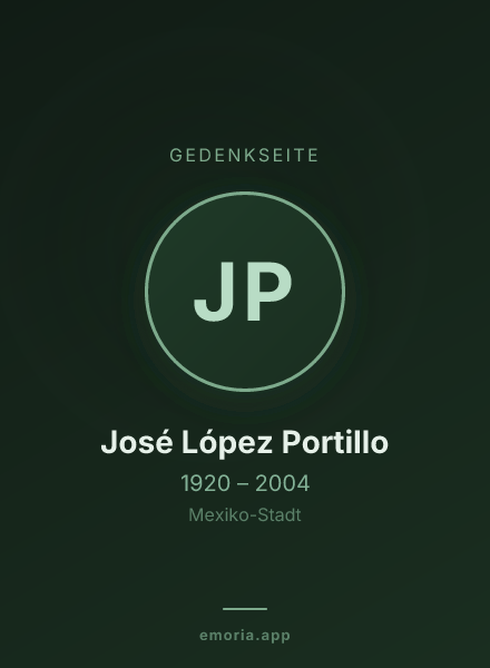 Gedenkportrait von José López Portillo