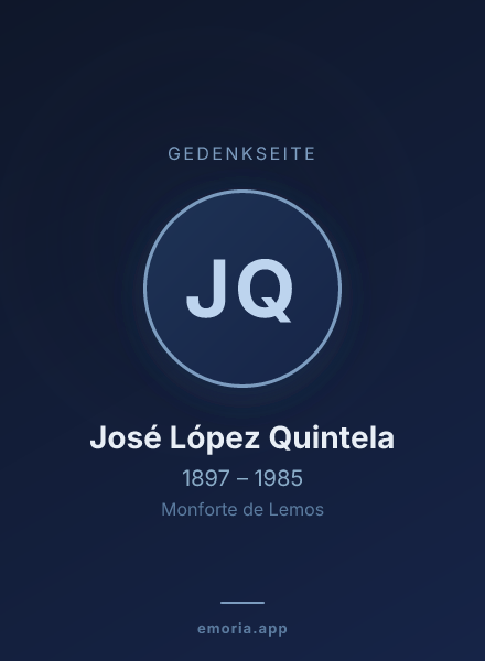 Gedenkportrait von José López Quintela