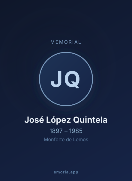 Memorial portrait of José López Quintela