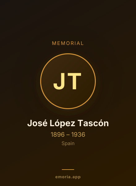 Memorial portrait of José López Tascón