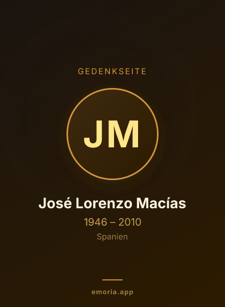 Gedenkportrait von José Lorenzo Macías