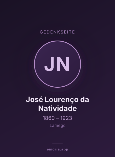 Gedenkportrait von José Lourenço da Natividade