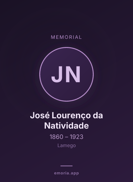 Memorial portrait of José Lourenço da Natividade