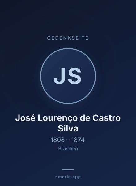 Gedenkportrait von José Lourenço de Castro Silva
