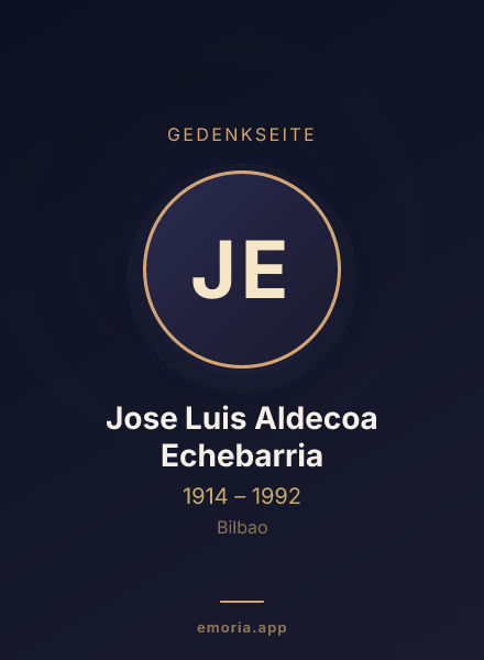 Gedenkportrait von Jose Luis Aldecoa Echebarria
