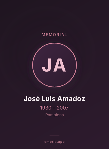 Memorial portrait of José Luis Amadoz