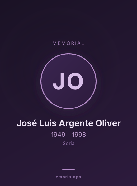 Memorial portrait of José Luis Argente Oliver