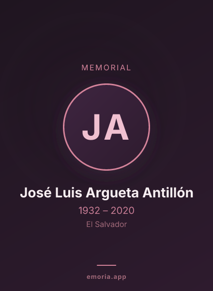 Memorial portrait of José Luis Argueta Antillón