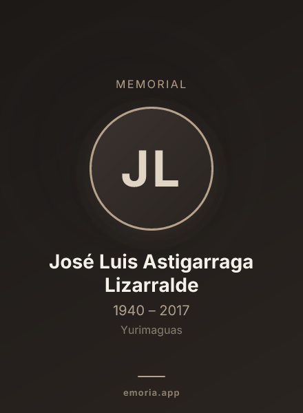 Memorial portrait of José Luis Astigarraga Lizarralde