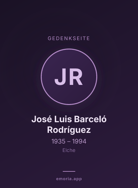 Gedenkportrait von José Luis Barceló Rodríguez