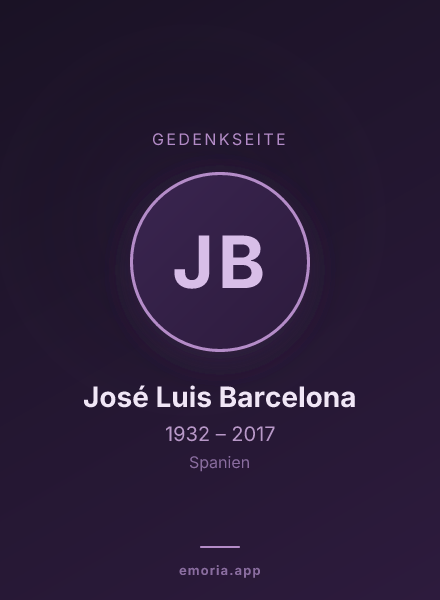Gedenkportrait von José Luis Barcelona