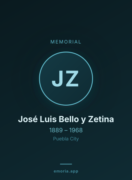 Memorial portrait of José Luis Bello y Zetina