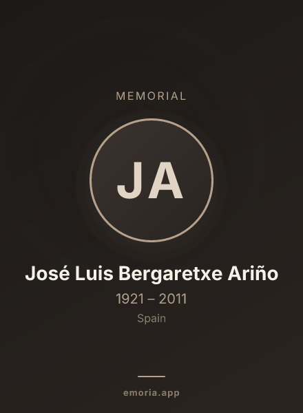 Memorial portrait of José Luis Bergaretxe Ariño