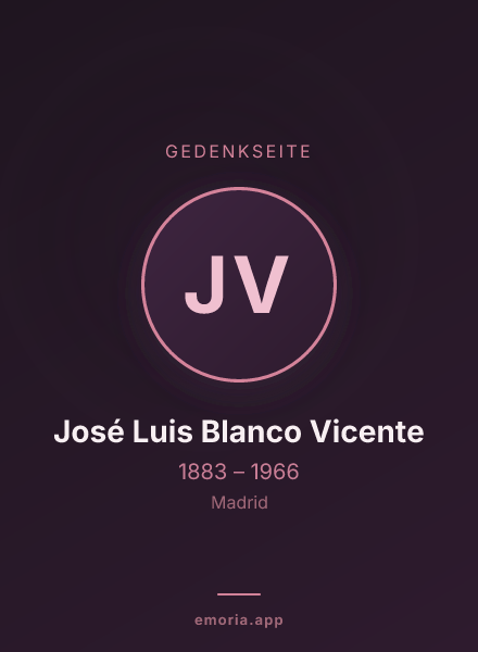 Gedenkportrait von José Luis Blanco Vicente