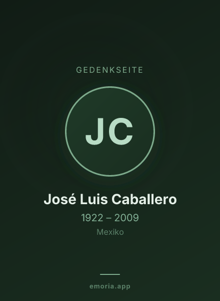Gedenkportrait von José Luis Caballero