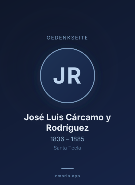 Gedenkportrait von José Luis Cárcamo y Rodríguez