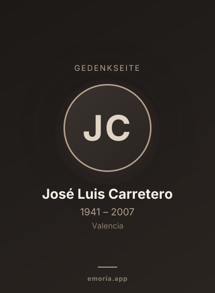 Gedenkportrait von José Luis Carretero