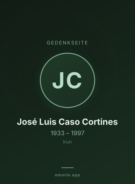 Gedenkportrait von José Luis Caso Cortines