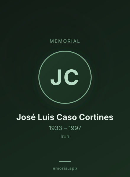 Memorial portrait of José Luis Caso Cortines