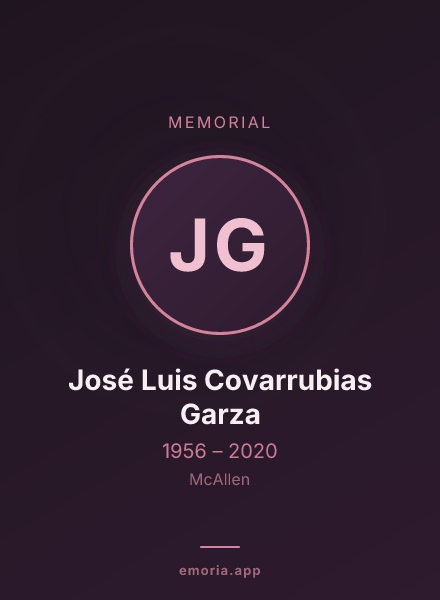 Memorial portrait of José Luis Covarrubias Garza