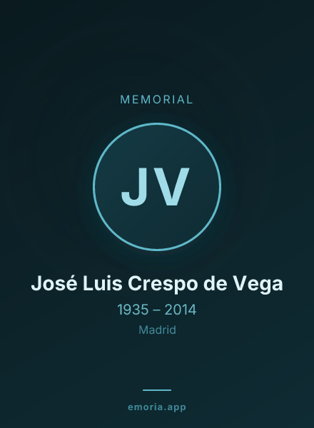 Memorial portrait of José Luis Crespo de Vega