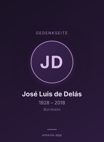 Gedenkportrait von José Luis de Delás