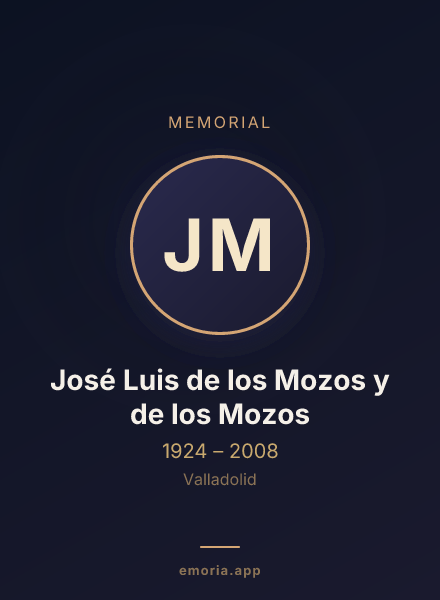 Memorial portrait of José Luis de los Mozos y de los Mozos