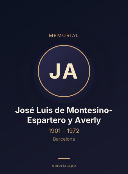 Memorial portrait of José Luis de Montesino-Espartero y Averly