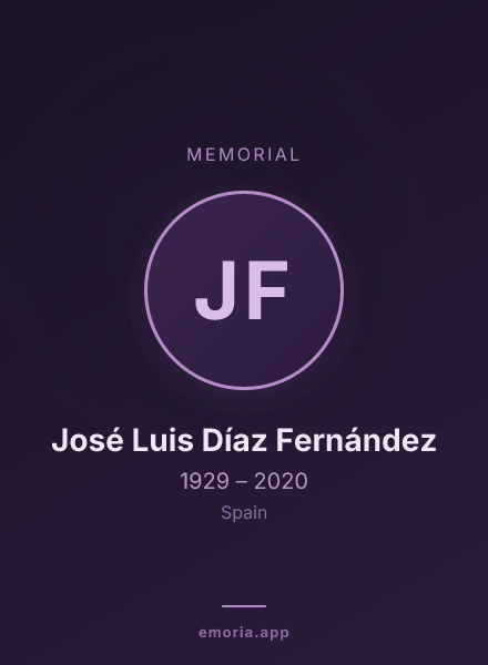 Memorial portrait of José Luis Díaz Fernández