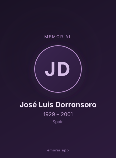 Memorial portrait of José Luis Dorronsoro