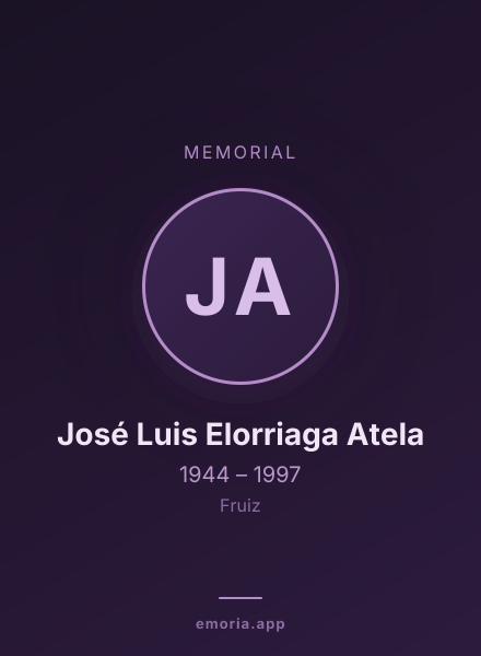 Memorial portrait of José Luis Elorriaga Atela