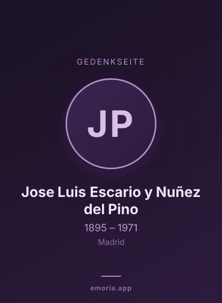 Gedenkportrait von Jose Luis Escario y Nuñez del Pino