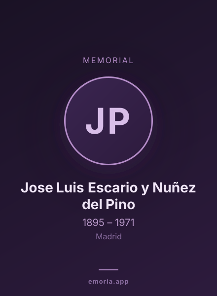 Memorial portrait of Jose Luis Escario y Nuñez del Pino